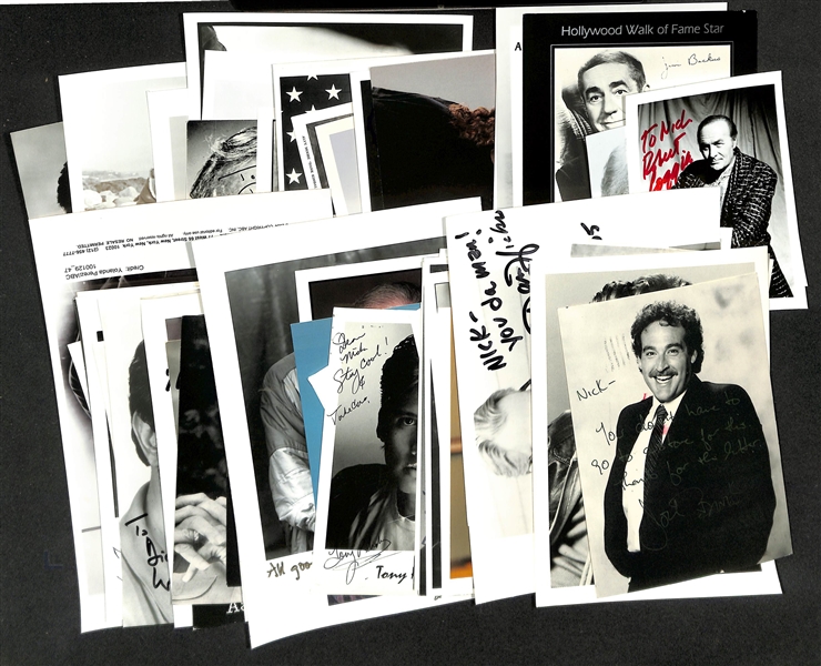 Lot of (80+) Actor Signed Photos w.  Robert Loggia, Ralph Bellamy, Jim Backus, More - JSA Auction Letter