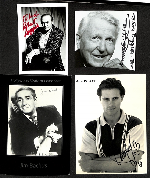 Lot of (80+) Actor Signed Photos w.  Robert Loggia, Ralph Bellamy, Jim Backus, More - JSA Auction Letter