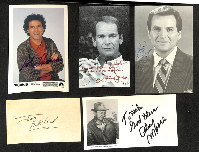 Lot of (80+) Actor Signed Photos w.  Robert Loggia, Ralph Bellamy, Jim Backus, More - JSA Auction Letter