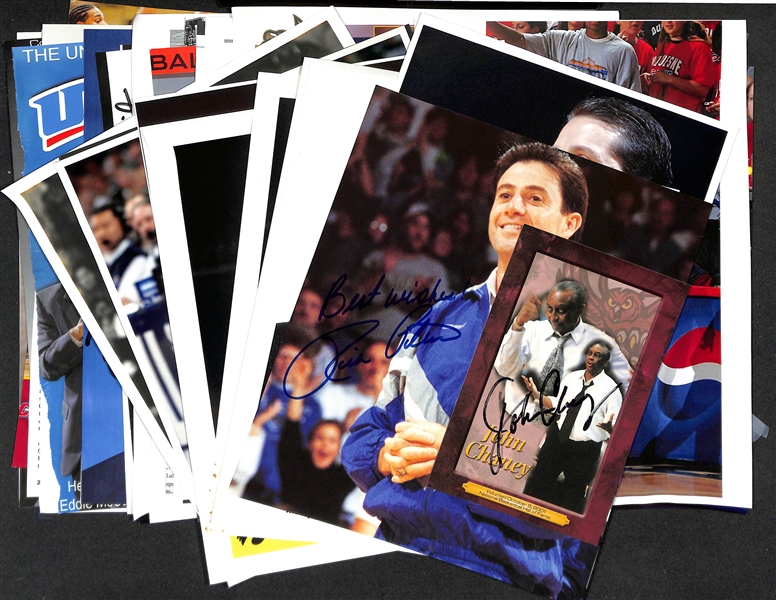 Lot of (65+) Mostly Basketball Coaches Signed Photographs w. John Chaney, Rick Pitino, Sweet Lou Dunbar, John Calipari, More - JSA Auction Letter