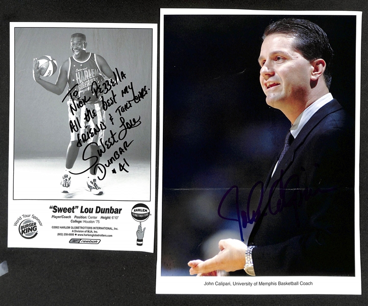 Lot of (65+) Mostly Basketball Coaches Signed Photographs w. John Chaney, Rick Pitino, Sweet Lou Dunbar, John Calipari, More - JSA Auction Letter