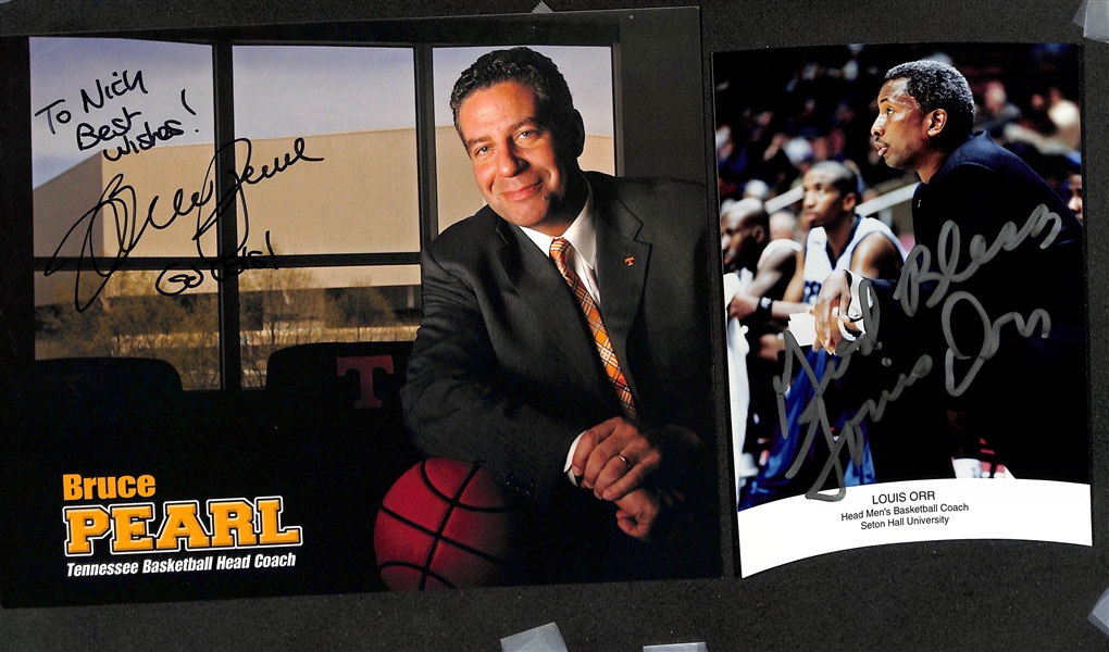 Lot of (65+) Mostly Basketball Coaches Signed Photographs w. John Chaney, Rick Pitino, Sweet Lou Dunbar, John Calipari, More - JSA Auction Letter