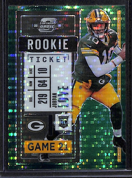 (2) Rookie Football Cards w. Jordan Love & Adrian Peterson