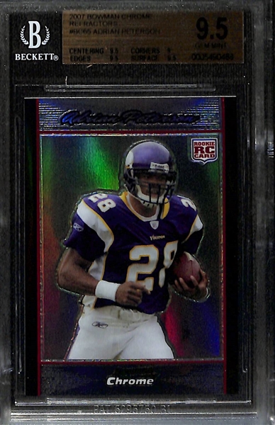 (2) Rookie Football Cards w. Jordan Love & Adrian Peterson