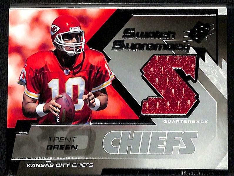 2004 & 2005 Upper Deck SPx Football Lot w. (57) Rookies, (20) Rookie Swatch Cards, (27) Game-Used Swatch Supremey (Wilfork (RC), Vick, Dawkins)