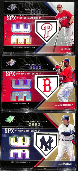 Lot of (34) Baseball Relic Cards w. Ichiro, Chipper Jones, & Robert Yount