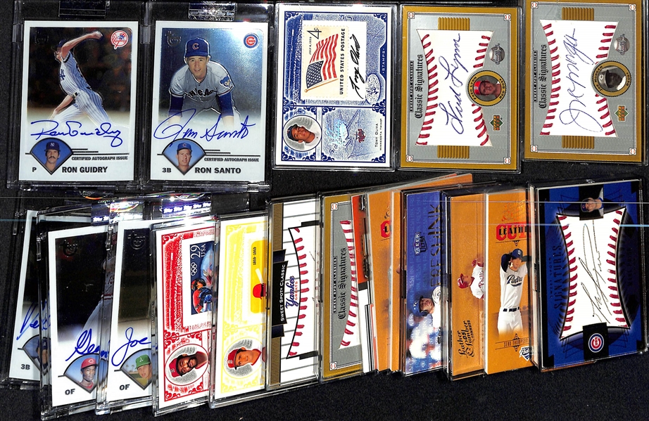 Lot of (19) Autographed Baseball Cards w. Joe Morgan & Fred Lynn