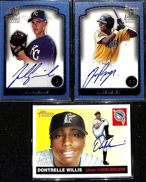 Lot of (59) Autographed Baseball Cards w. Zack Greinke, Jose Reyes, Dontrell Willis