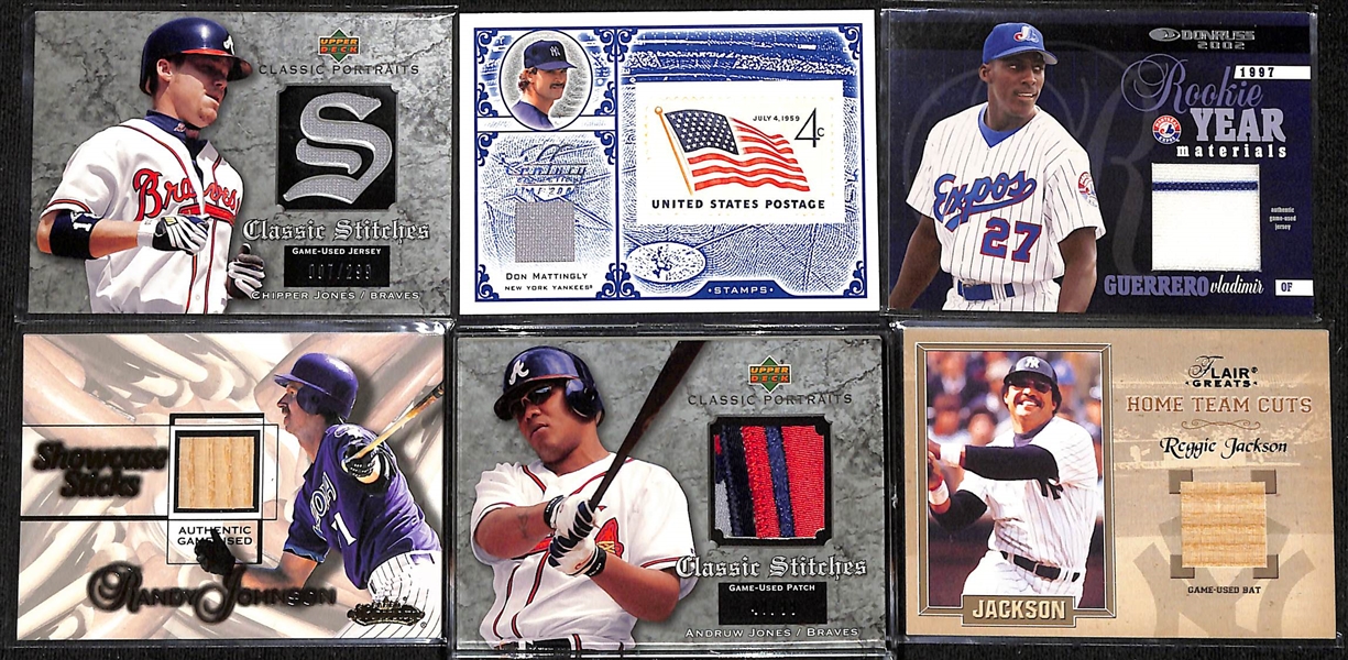 Lot of (62) Baseball Relic Cards w. Ken Griffey Jr., Tom Seaver, Roger Clemens