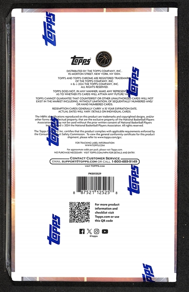 Factory Sealed 2023/24 Topps Chrome Basketball Hobby Box (2 autographs)