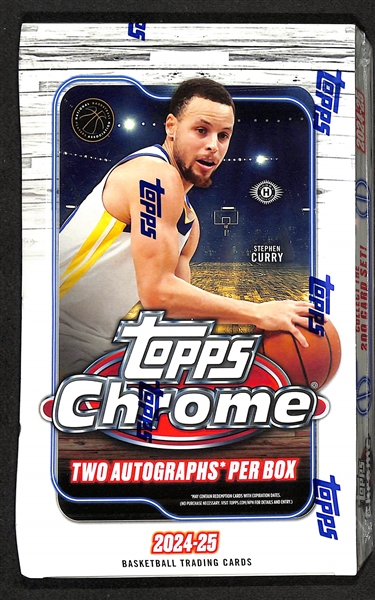Factory Sealed 2024/25 Topps Chrome Basketball Hobby Box