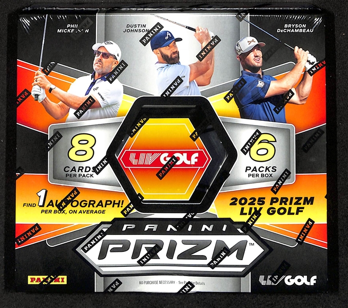 2025 Panini Prizm LIV Golf Hobby Box, Factory Sealed (1 autograph)