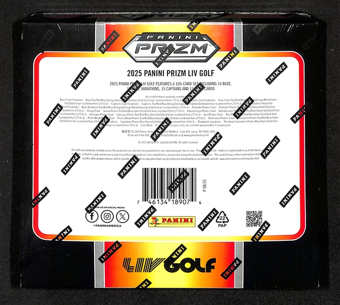 2025 Panini Prizm LIV Golf Hobby Box, Factory Sealed (1 autograph)