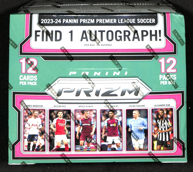 Factory Sealed 2023/24 Panini Prizm Premier League Soccer Hobby Box
