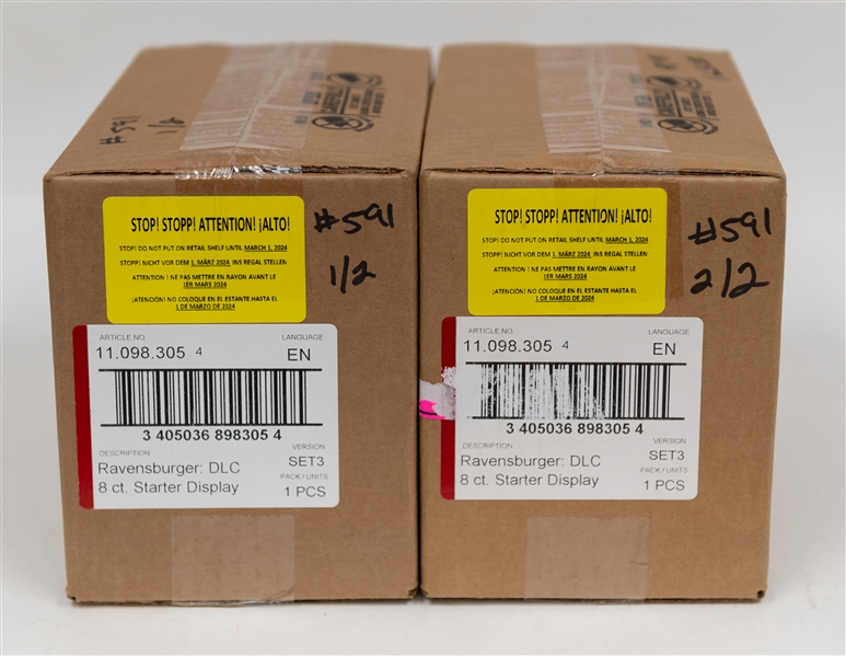 Lot of (2) Sealed 2024 Disney Lorcana Into the Inklands 8-Count Starter Display Boxes (Chapter 3)