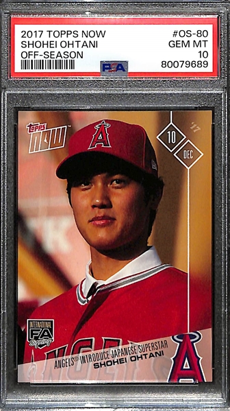 2017 Topps Now Shohei Ohtani Off-Season Rookie Card #OS-80 Graded PSA 10 Gem Mint!  This is Ohtani's Only 2017 Card in an Angels Uniform!