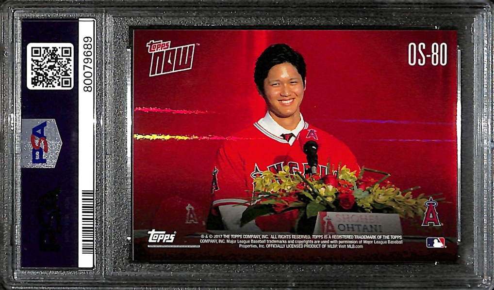2017 Topps Now Shohei Ohtani Off-Season Rookie Card #OS-80 Graded PSA 10 Gem Mint!  This is Ohtani's Only 2017 Card in an Angels Uniform!