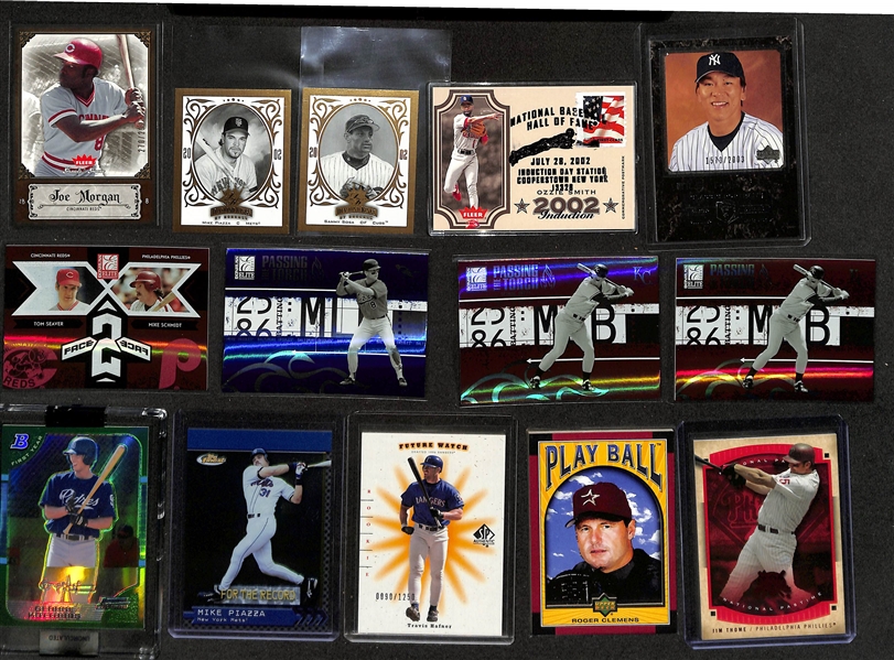 200+ Baseball Numbered Insert Cards w. 2 Printing Plates & Many Stars (Babe Ruth, Willie Mays, Nolan Ryan, Albert Pujols, +)