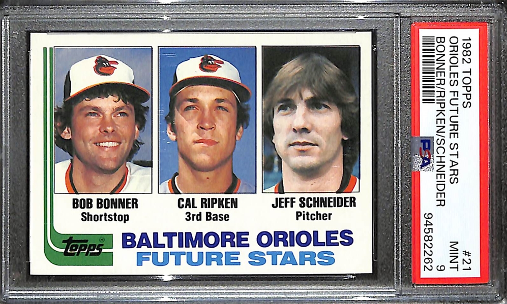 1982 Topps Cal Ripken Rookie Card #21 Graded PSA 9 Mint