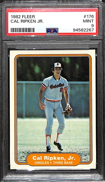 1982 Fleer Cal Ripken Rookie Card #176 Graded PSA 9 Mint