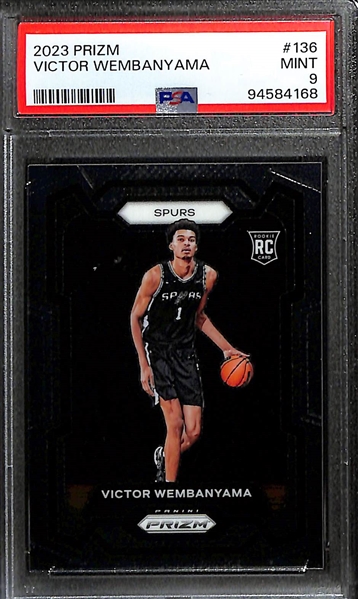 2023-24 Victor Wembanyama Graded Rookie Lot - Select #87 Blue (PSA 10) & Prizm #136 (PSA 9)
