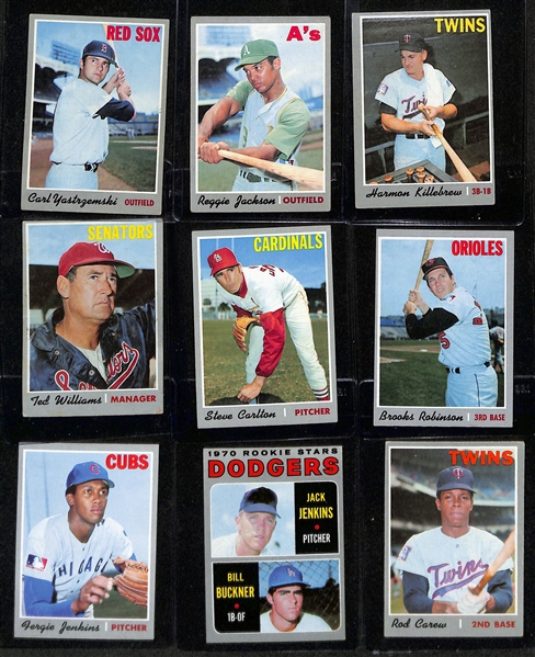 1970 Topps Complete Baseball Card Set (All 720 Cards), Inc. Nolan Ryan, Thurman Munson Rookie, + (Mostly EX or Better Condition)