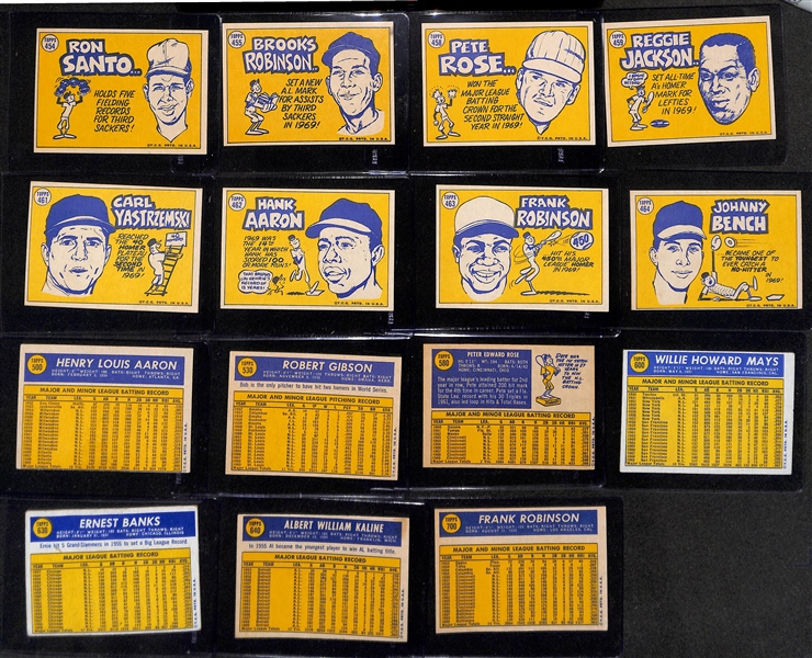 1970 Topps Complete Baseball Card Set (All 720 Cards), Inc. Nolan Ryan, Thurman Munson Rookie, + (Mostly EX or Better Condition)