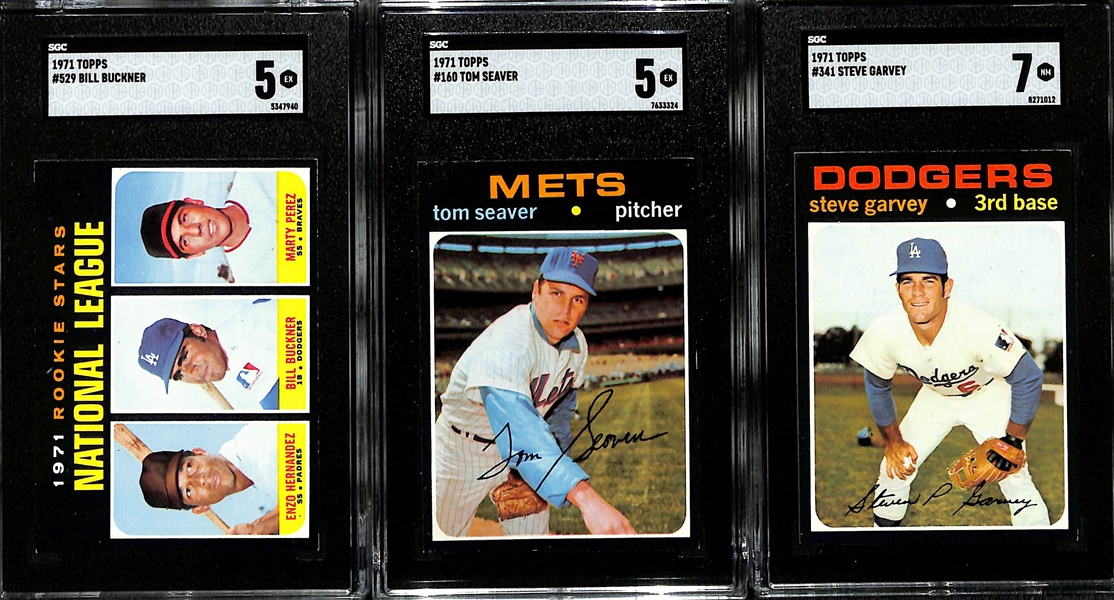 1971 Topps Complete Baseball Card Set (All 752 Cards) w. 12 Graded Cards - Aaron (SGC 7.5), Mays (SGC 6), Clemente (SGC 4), Banks (SGC 7), N. Ryan (SGC 5), Munson (SGC 4), Rich Allen (SGC 4.5), L....