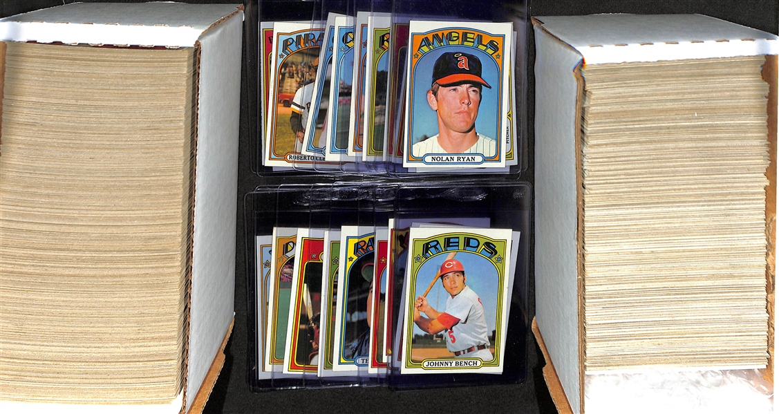 1972 Topps Complete Baseball Card Set (All 787 Cards), Inc. Nolan Ryan, Carlton Fisk Rookie, Willie Mays, Hank Aaron, + (Mostly EX or Better Condition)