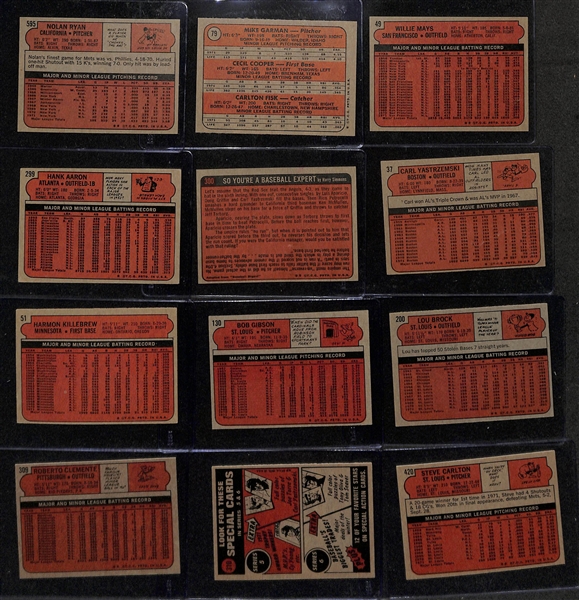 1972 Topps Complete Baseball Card Set (All 787 Cards), Inc. Nolan Ryan, Carlton Fisk Rookie, Willie Mays, Hank Aaron, + (Mostly EX or Better Condition)