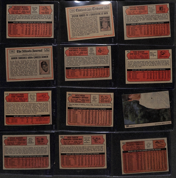 1972 Topps Complete Baseball Card Set (All 787 Cards), Inc. Nolan Ryan, Carlton Fisk Rookie, Willie Mays, Hank Aaron, + (Mostly EX or Better Condition)