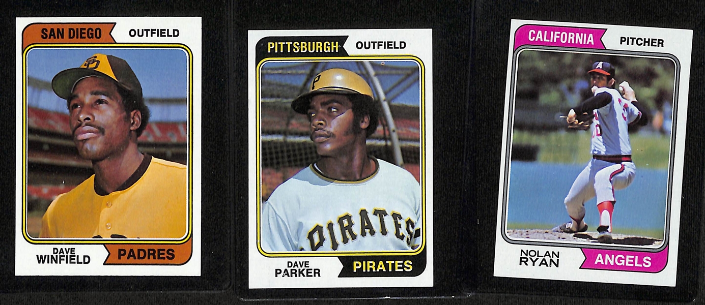 1974 Topps Complete Baseball Card Set (All 660 Cards), Inc. Dave Winfield Rookie, Nolan Ryan, Dave Parker Rookie, + (Mostly EX or Better Condition)