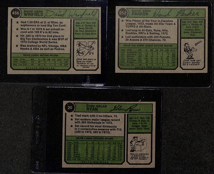 1974 Topps Complete Baseball Card Set (All 660 Cards), Inc. Dave Winfield Rookie, Nolan Ryan, Dave Parker Rookie, + (Mostly EX or Better Condition)