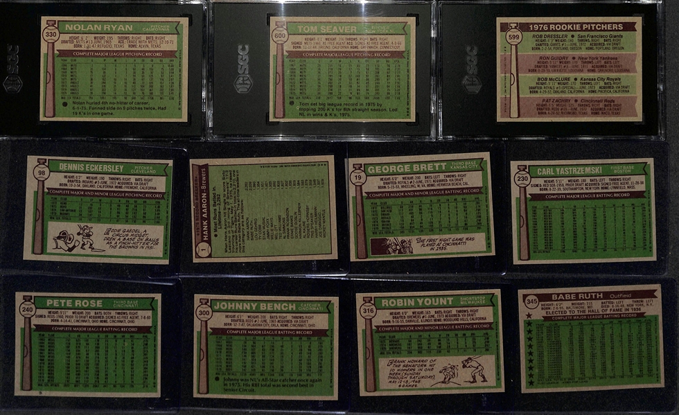 1976 Topps Complete Baseball Card Set (All 660 Cards), Inc. Nolan Ryan (SGC 7.5), Tom Seaver (SGC 8.5), Guidry Rookie (SGC 4), Eckersley Rookie, + (Mostly EX or Better Condition)