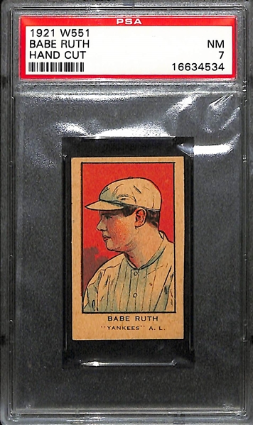1921 W551 Babe Ruth Graded PSA 7 NM (Pop 2)