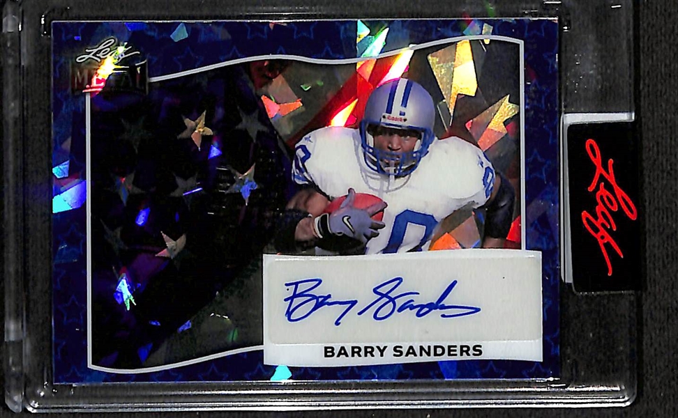2025 Leaf Metal Independence Day Barry Sanders Autograph Card (#3/3)