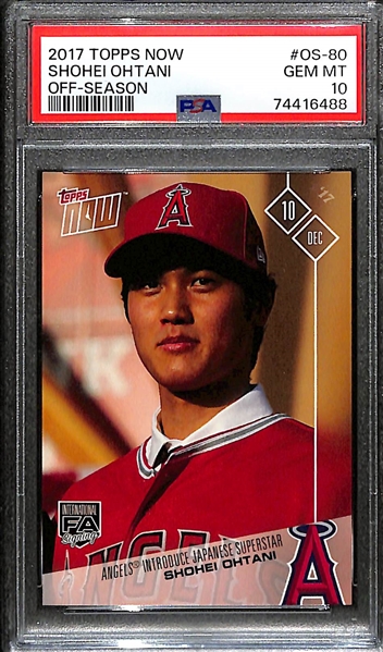 2017 Topps Now Shohei Ohtani Off-Season Rookie Card #OS-80 Graded PSA 10 Gem Mint!  This is Ohtani's Only 2017 Card in an Angels Uniform!
