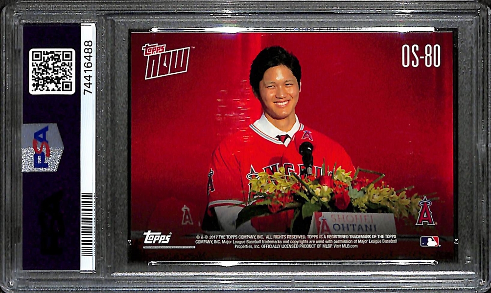 2017 Topps Now Shohei Ohtani Off-Season Rookie Card #OS-80 Graded PSA 10 Gem Mint!  This is Ohtani's Only 2017 Card in an Angels Uniform!
