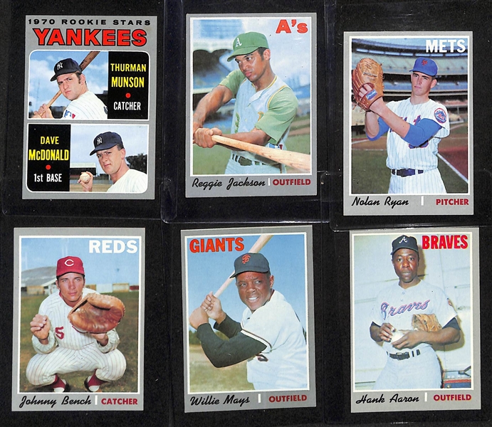 High-Quality 1970 Topps Baseball Complete Set (720 Cards) - Many Pack-Fresh Cards!