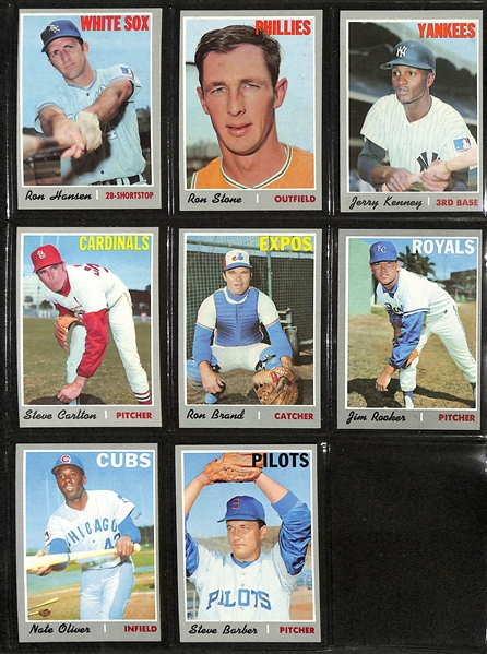 High-Quality 1970 Topps Baseball Complete Set (720 Cards) - Many Pack-Fresh Cards!