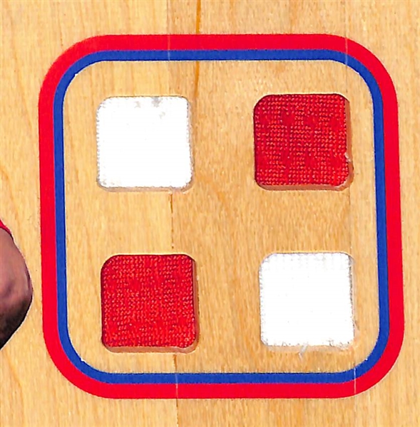 2016-17 Upper Deck UDA Supreme Hard Court NBA Game-Used Floor & Relics - LeBron James & Ben Simmons 5x7 Floor Cards (w. Quad Game-Used Memorabilia Relics)