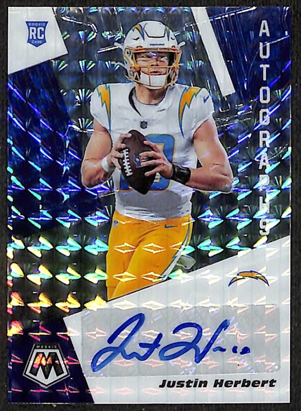 2020 Panini Mosaic Justin Herbert Autograph Rookie Card #RA4