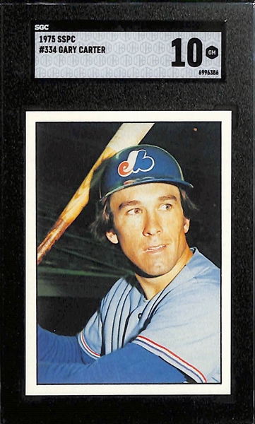 1975 SSPC Gary Carter & Dennis Eckersley Rookie Cards - Both Graded SGC 10 Gem Mint