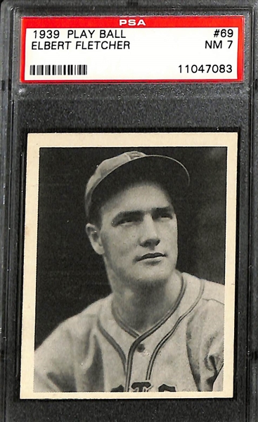 (7) Graded 1939 Play Ball Cards - Mel Ott (SGC 5), Lefty Gomez (SGC 6), Bill Dickey (SGC 4.5), Newsome (SGC 7), Elbert Fletcher (PSA 7), Cuccinello (PSA 7 OC), Warstler (PSA 6)