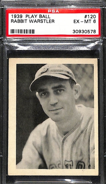 (7) Graded 1939 Play Ball Cards - Mel Ott (SGC 5), Lefty Gomez (SGC 6), Bill Dickey (SGC 4.5), Newsome (SGC 7), Elbert Fletcher (PSA 7), Cuccinello (PSA 7 OC), Warstler (PSA 6)
