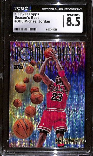 1998-99 Topps Season's Best Bombardiers Michael Jordan #SB6 Graded CGC 8.5