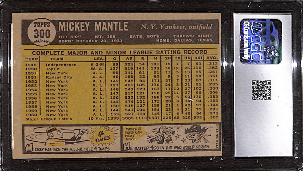 1961 Topps Mickey Mantle #300 CGC 5.5