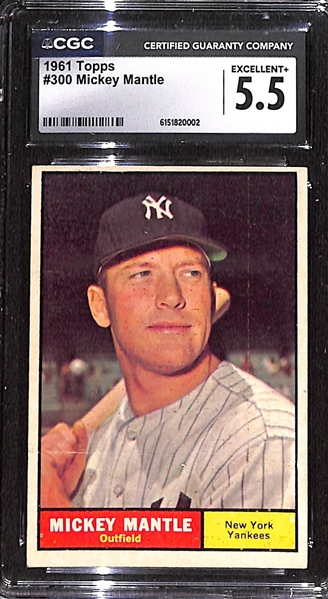 1961 Topps Mickey Mantle #300 CGC 5.5