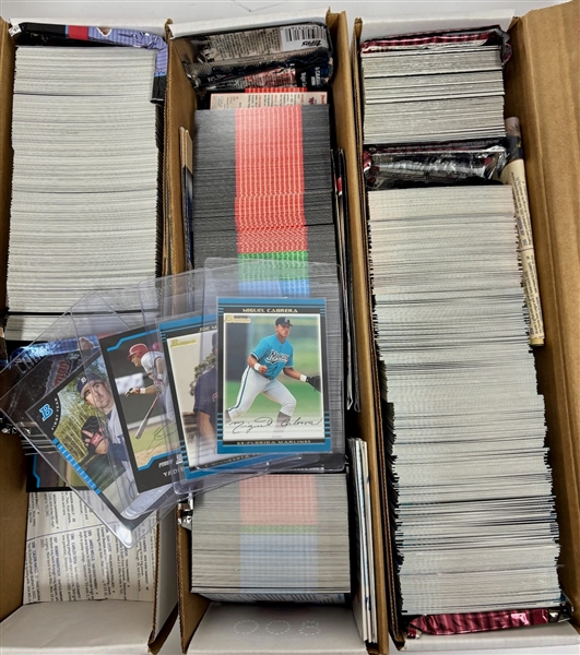2002 Bowman, 2004, & 2005 Bowman Baseball Complete Sets w. 2002 Miguel Cabrera, 2002 Joe Mauer, 2004 Yadier Molina, 2005 Justin Verlander