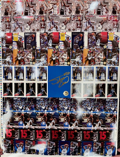 Basketball Memorabilia Lot w. (4) Un-cut Sheets & Penny Hardaway Signed 8x10 Photograph (UD Authentication)